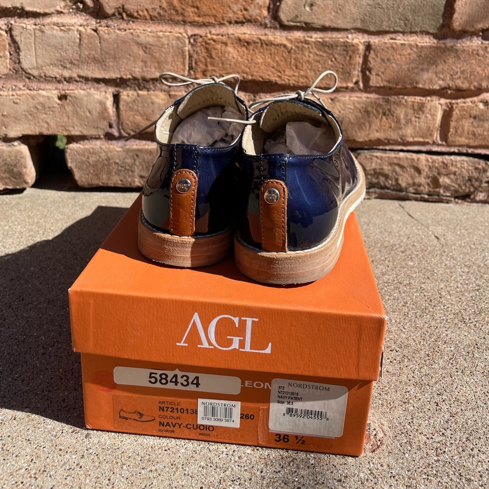 AGL Patent Navy Sneakers